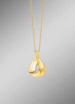 Vergulde hanger met zirkonia 