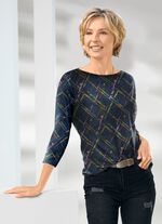 Shirt met schitterende kleurenprint 