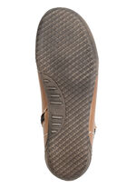 ELENA EDEN veterbootie met gevoerde textielen schachtrand COGNAC