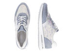 Sneakers met glinsterende pailletten BLEU-WIT
