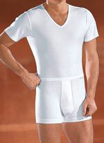 Mey Noblesse set van twee onderbroeken van fijne rib met opening, wit 