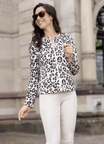 Blousejasje met opstaande kraag 