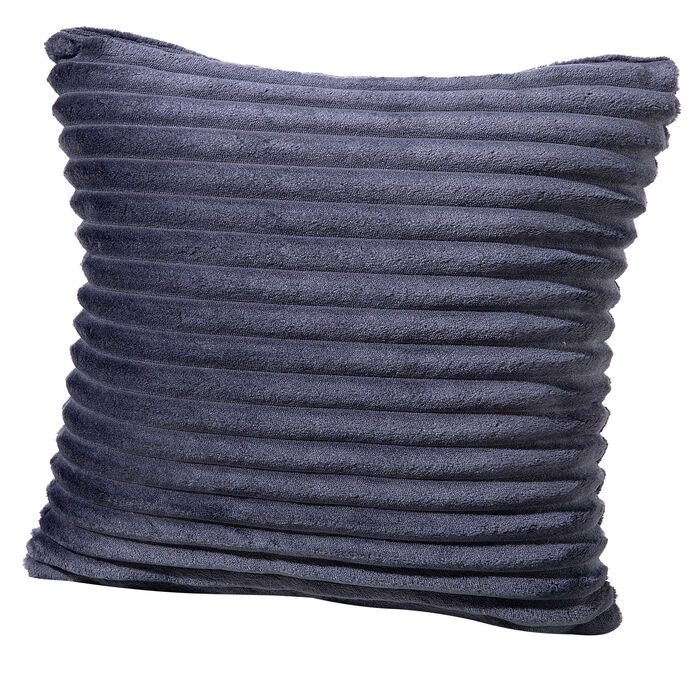 Zachte corduroy kussenhoes DUNKELBLAU