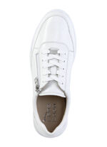 ELENA EDEN sneakers van fijn glanzend, generfd hertennappaleer WEISS