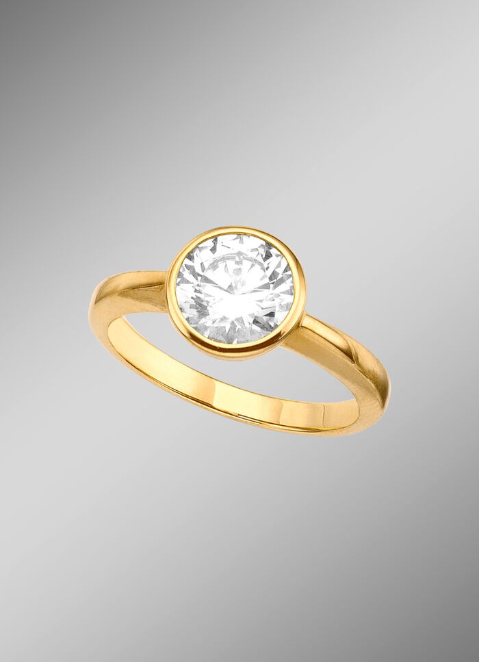 Damesring met synth. Zirkonia 