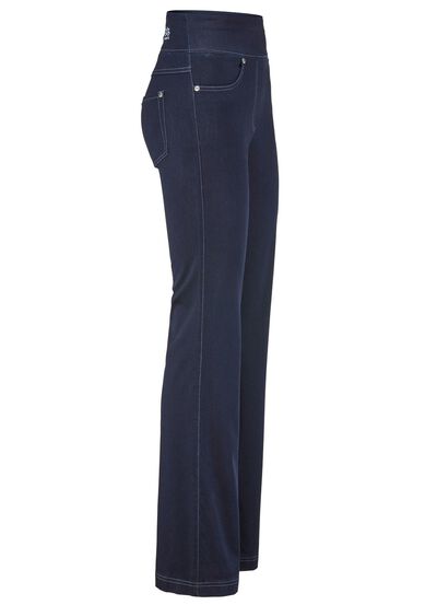 Yoga-jeans met uitlopende pijpen  