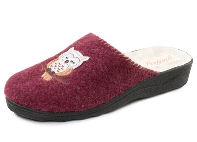 Gevoerde damespantoffels, met nieuwe wol 