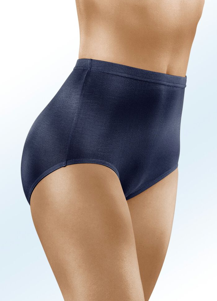 Vier-pack slip met elastische tailleband 2X BORDEAUX, 2X MARINE
