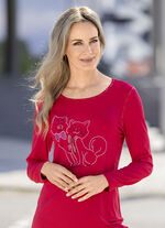 Shirt met kattenmotief 