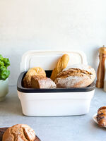 Tupperware BreadSmart broodcontainer WIT-ZWART