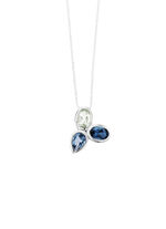 Tijdloze elegantie hanger met blauwe topazen en echte groene amethist 