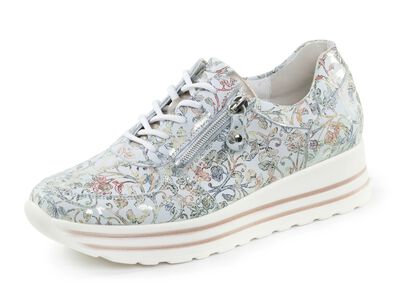 Waldl&auml;ufer sneakers gemaakt van nubuckleer met bloemenprint 
