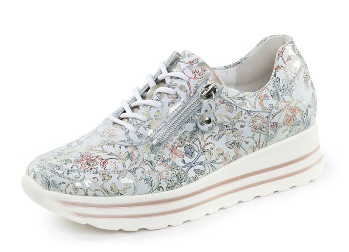 Waldl&auml;ufer sneakers gemaakt van nubuckleer met bloemenprint 