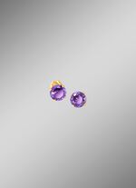 Oorbellen met echte amethist 