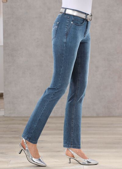 Jeans met 5 zakken voor een platte buik 