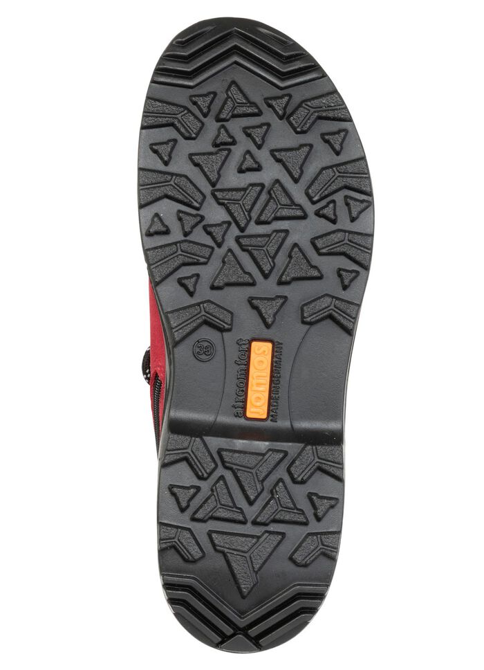 Sportieve dameslaarzen, breedte K, met uitneembaar voetbed ROOD