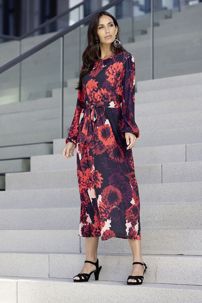 Jurk met bloemenmotief 