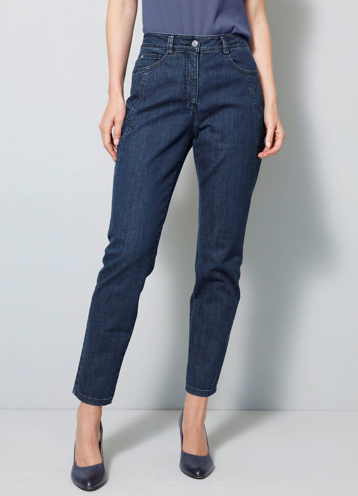 Enkellange jeans in 5-pocketmodel 