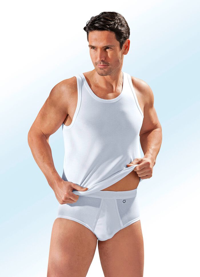 Pfeilring driepack slips van fijne jersey, wit 