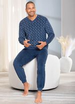 Pyjama van stretch badstof met manchetten 