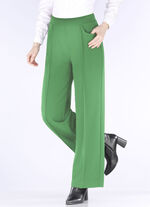 Broek in een modieuze wijdte GROEN