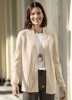 Vest met decoratieve structuur 