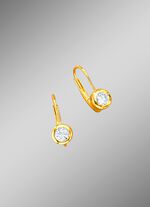 Solitaire-oorbellen met briljanten 