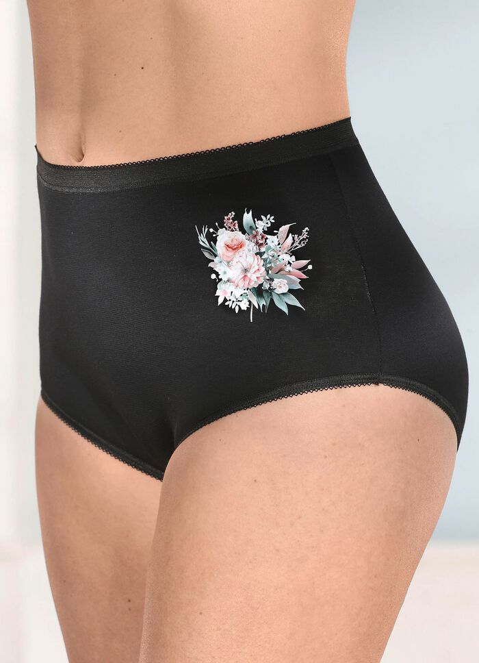 brio lingerie vierpack slips met bloemenmotief 