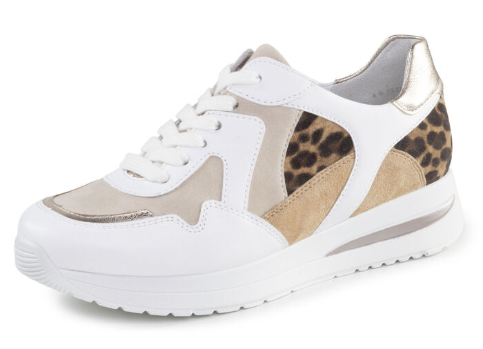 Sneakers WIT-BEIGE-BRUIN