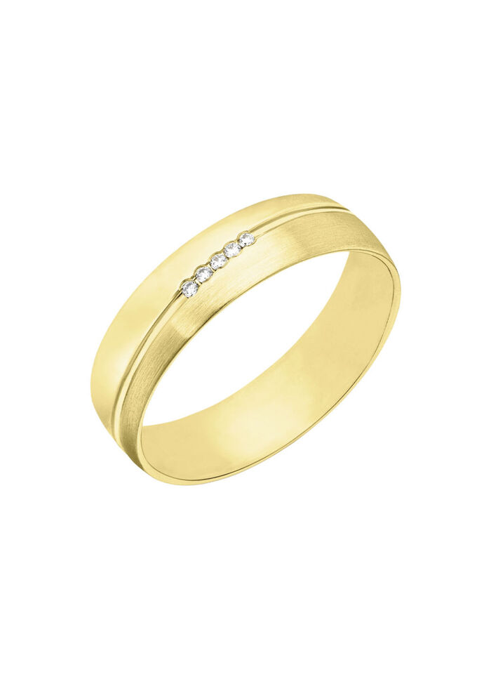 Elegante trouwring glanzend/mat 