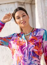 Halsketting, 2 rijen, met decoratieve kralen 