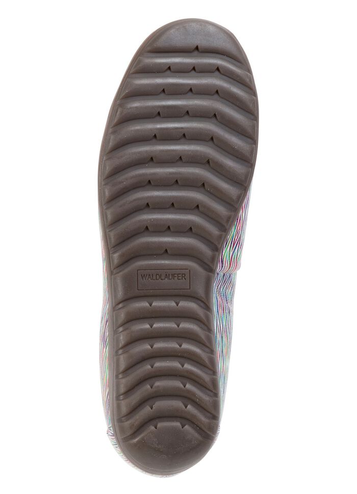 Ranger ballerina's gemaakt van nubuckleer WIT-BONTE