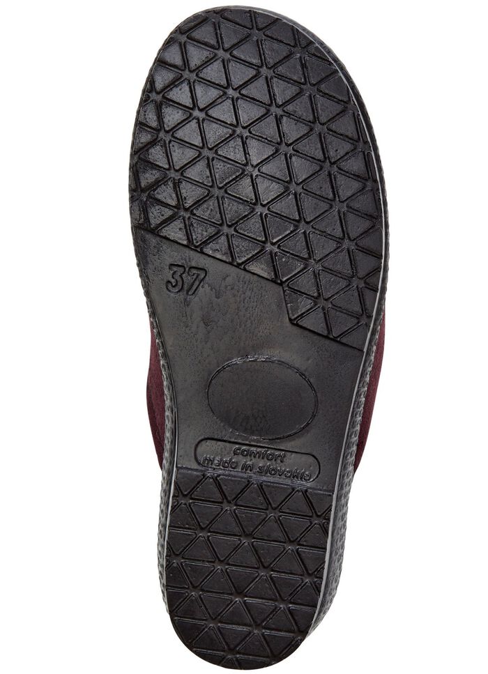 Tweepack klassieke damespantoffels, breedte H, met elastische band 1x MARINE 1x CHIANTI