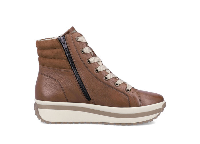 Rieker, trendy dameslaarzen, winterschoenen, met uitneembaar voetbed BRUIN