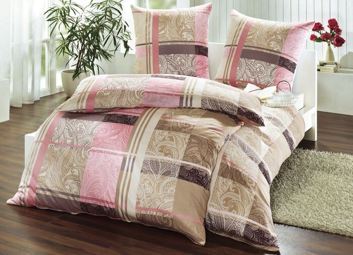 Satijnen beddengoedset ROSÉ