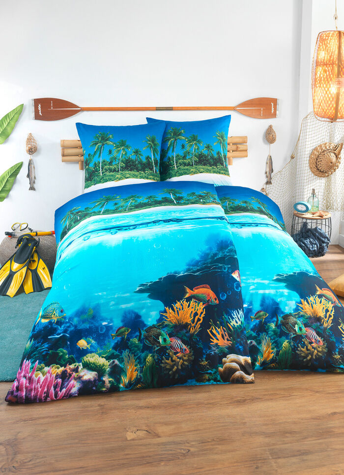 Microvezel beddengoedset met ritssluiting MULTICOLOR