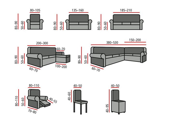 Comfortabele stretchhoezen BRAUN