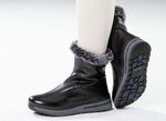 Caprice, gevoerde dames enkellaarsjes, winterschoenen, breedte H, met uitneembaar voetbed SCHWARZ