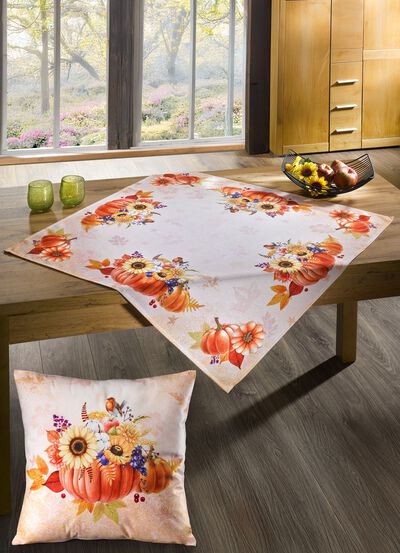 Tafel- en kamerdecoratie met herfstmotieven 