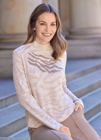 Shirt met rits op de rug 