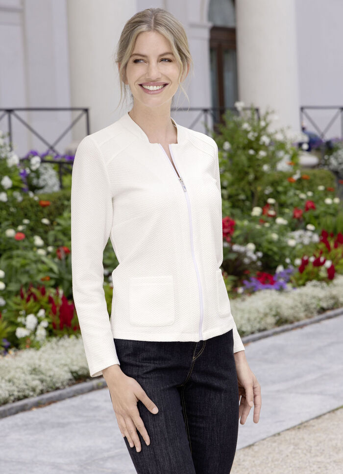 Blousejasje met opstaande kraag 