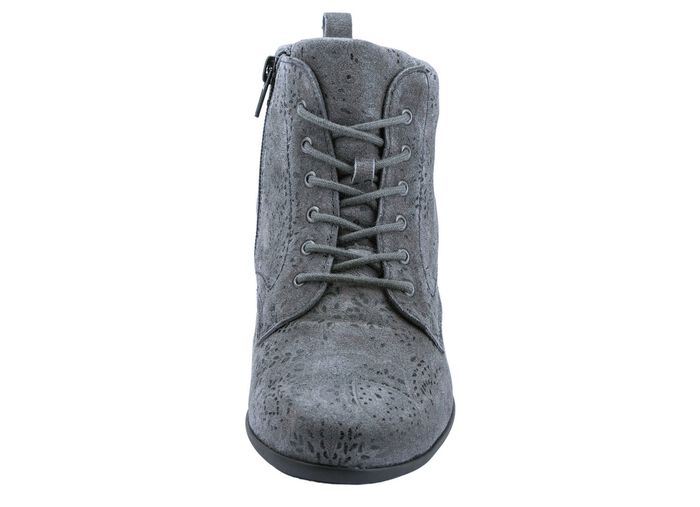 Waldl&auml;ufer veterlaarzen met bloemenreli&euml;f GRIJS