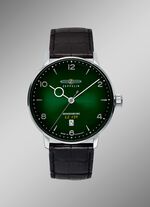 Zeppelin kwartshorloge voor heren met roestvrijstalenjack kast en leren band 