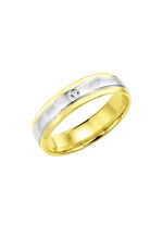 Klassieke trouwring in bicolor 