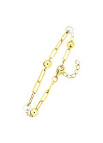 Gouden armband met zoetwaterparels 