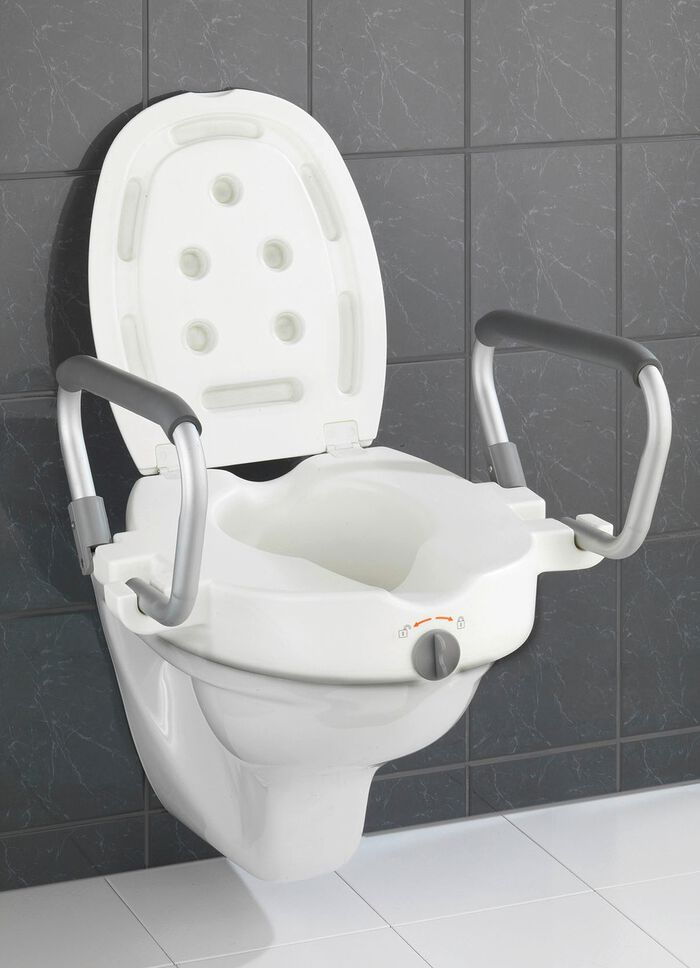 Toiletverhoger met armleuningen en deksel 