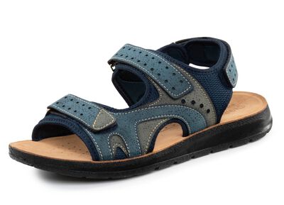 Synthetische en textiel sandaal 