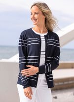 Gebreide twinset in contrast 