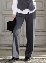 Broek met krijtstrepen 