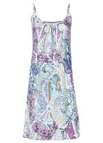 Laurina-jurk met inkjetprint en spaghettibandjes 